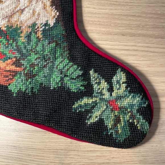 Vtg Imperial Elegance Stocking Old World Santa Claus Wool Needlepoint Christmas - Picture 7 of 11